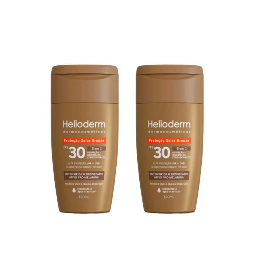 Kley Hertz Kit 2 Protetor Helioderm Bronze Fps 30 - 120ml