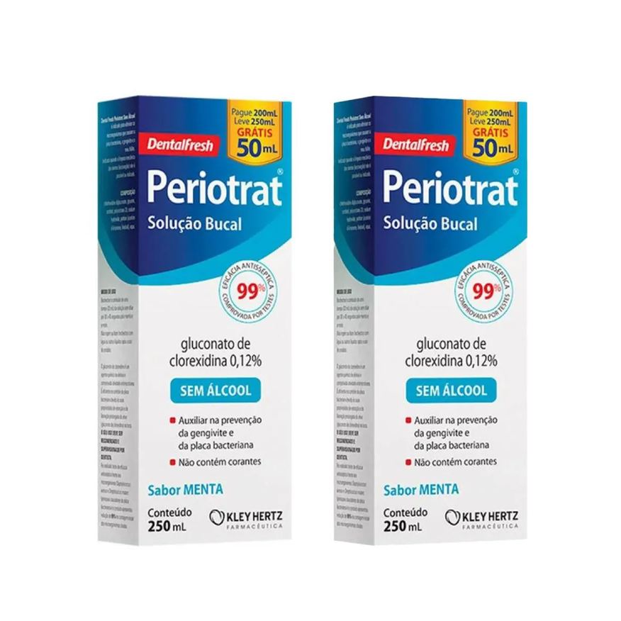 Kley Hertz Periotrat sem Álcool Sabor Menta Kit 2 - 250ml