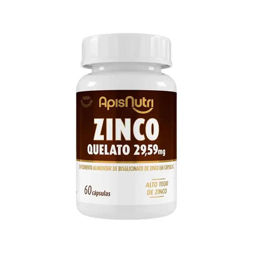 Apisnutri Zinco Quelato Suplemento 29mg - 60 Cápsulas