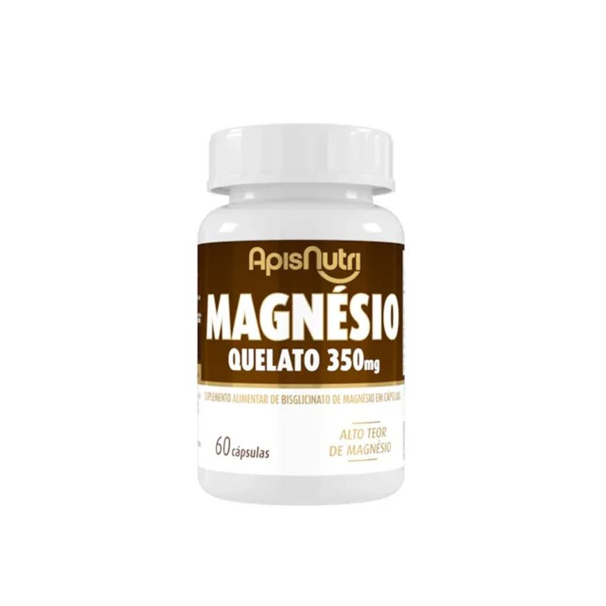 Apisnutri Magnésio Quelato Suplemento 350mg - 60 Cápsulas