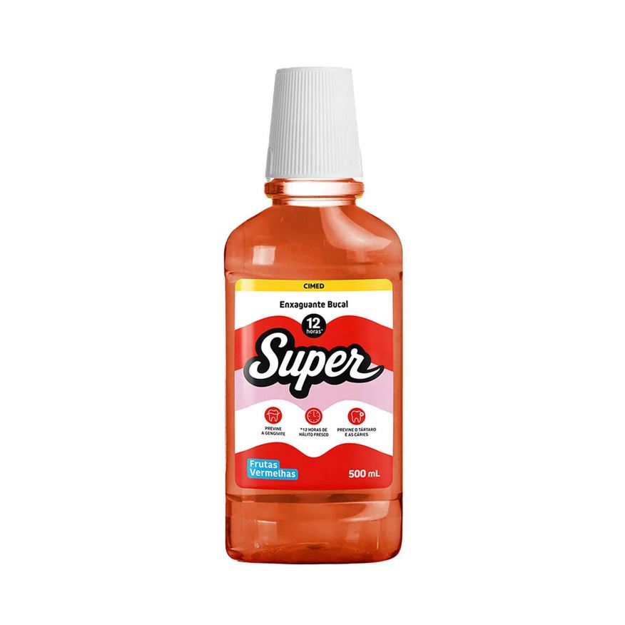 Super Enxaguante Bucal Cimed 12h Frutas Vermelhas 500ml