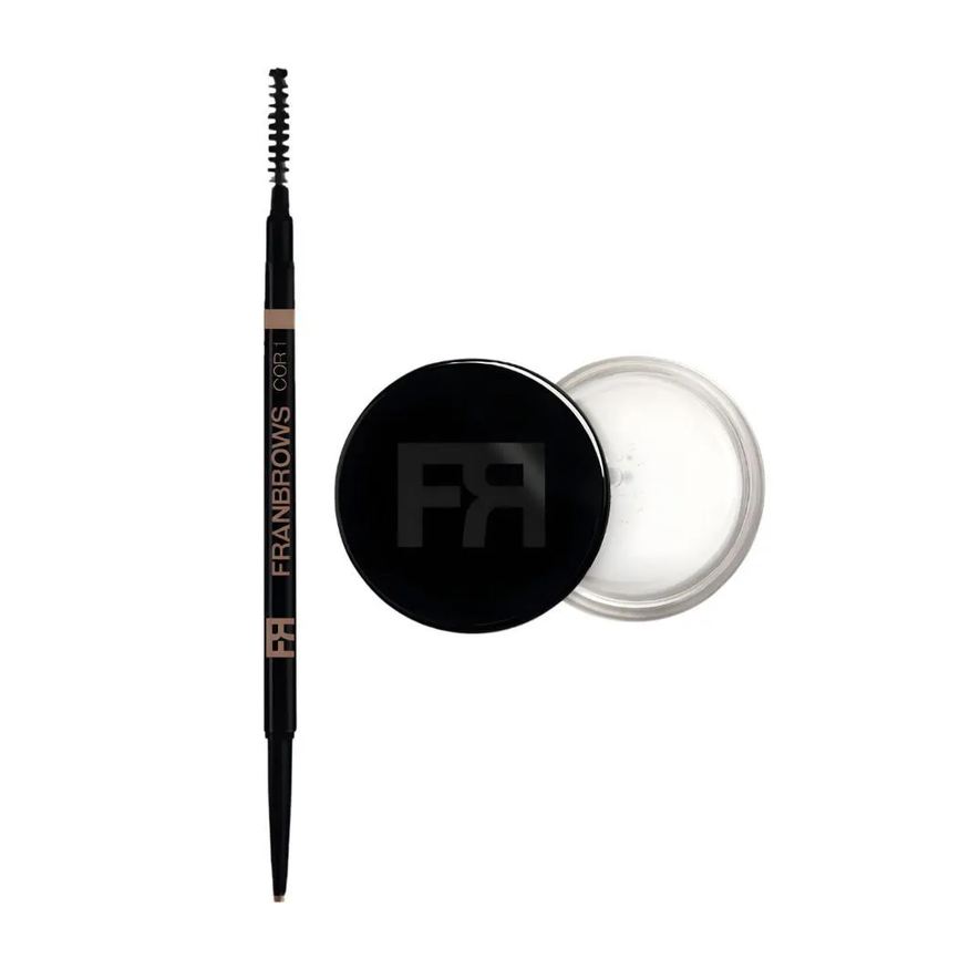 Mboom Kit Franciny Ehlke Fran Brows Cor 1: Lapiseira e Cera para Sobrancelhas