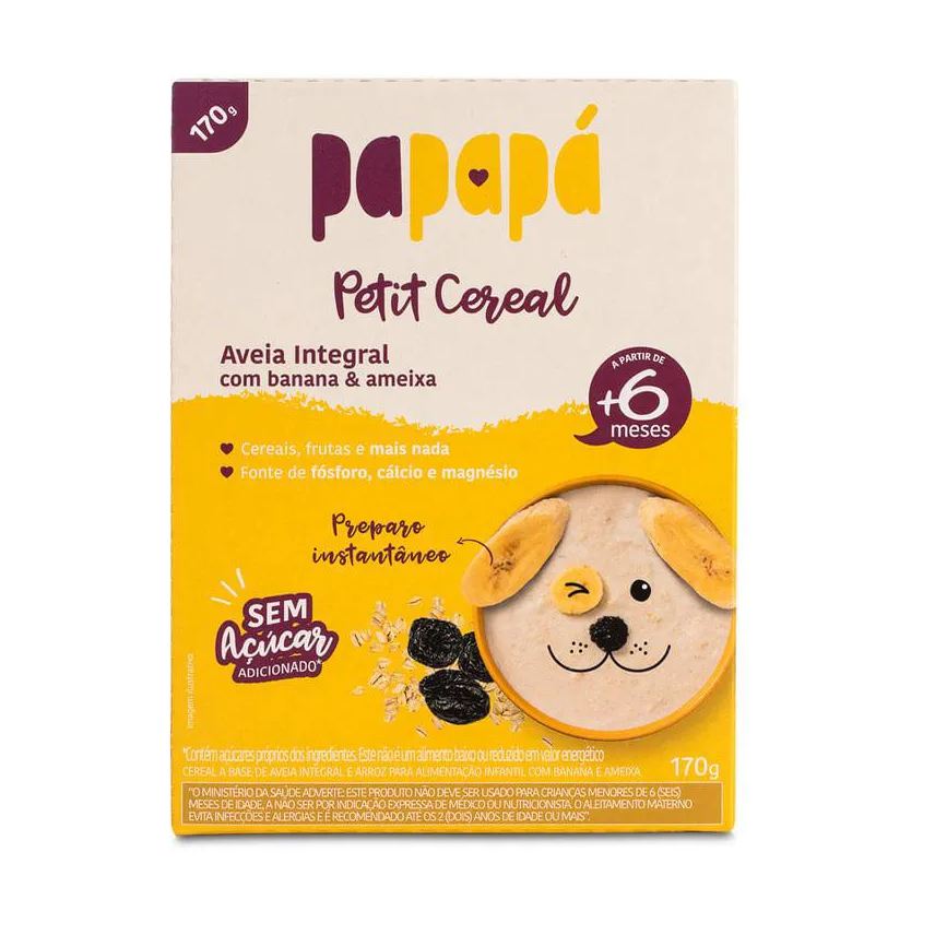 Papapá Cereal Infantil Aveia Banana Ameixa 170g