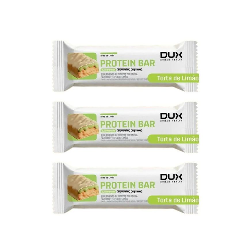 Dux Nutrition Kit 3 Barra de Proteina 20g Mais Energia Torta de Limao 60g Dux