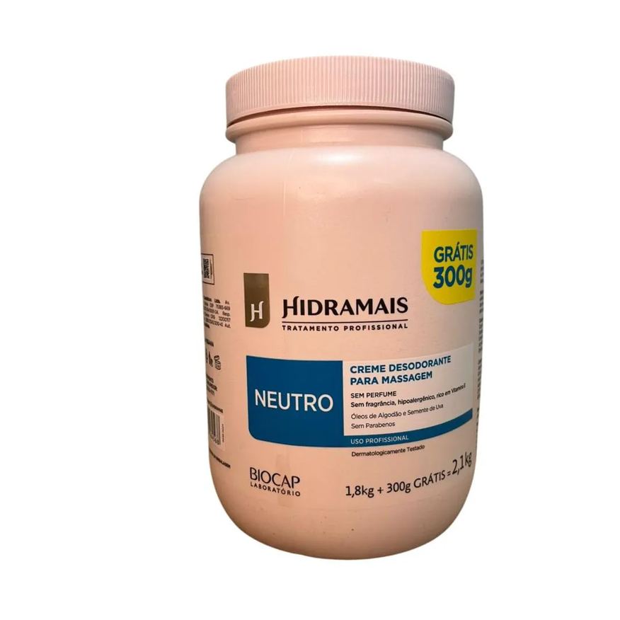 Hidramais Creme para Massagem Neutro 1,8kg + 300g Hidratação