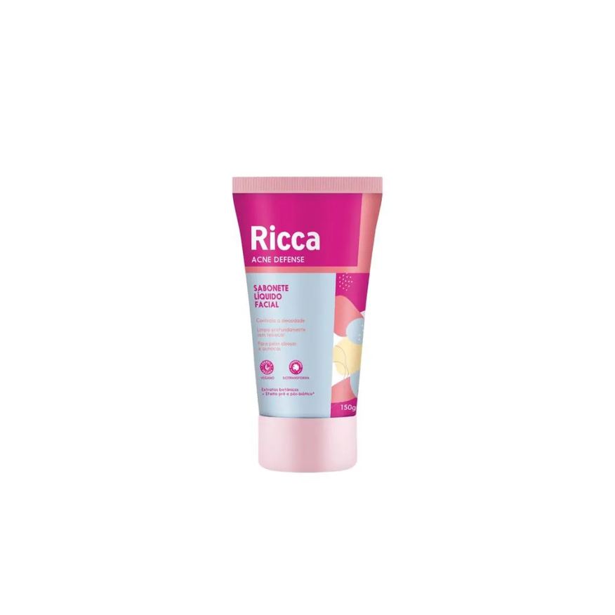 Ricca Sabonete Líquido Acne Defense 150g - Limpeza Anti-Acne
