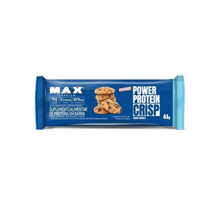 Max Titanium Power Protein Crisp Bar (44g) - Sabor: Cookies