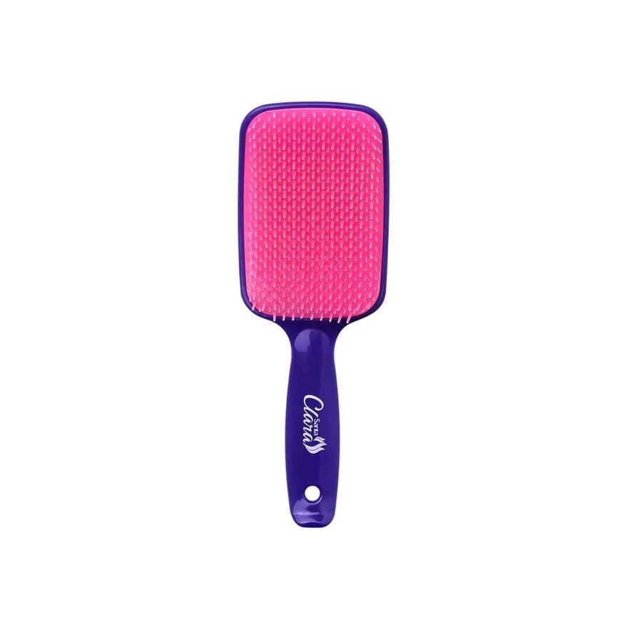 Santa Clara Escova de Cabelo Flex Color com Cerdas Flexíveis Roxa e Pink