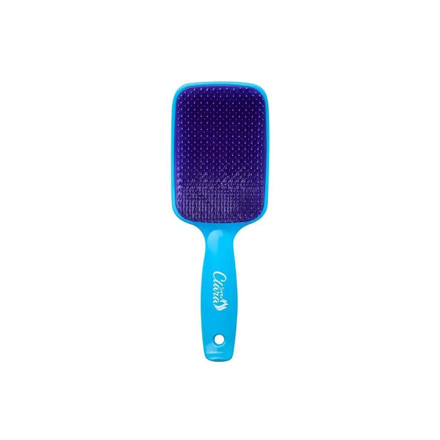 Santa Clara Escova de Cabelo Flex Color com Cerdas Flexíveis Azul e Roxa