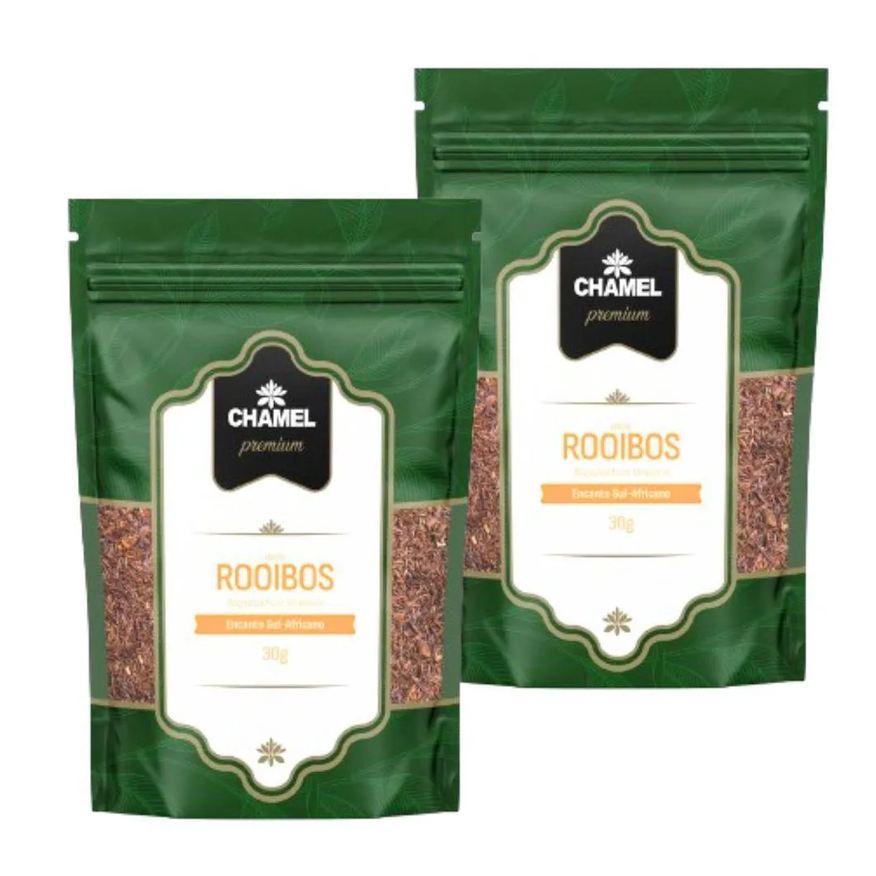 Chamel Chá de Rooibos (Aspalathus Linearis) Sul-Africano 2 Pacotes com 30g Premium