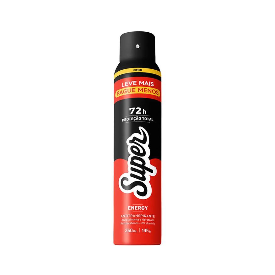 Super Desodorante Antitranspirante Aerosol Energy 250ml
