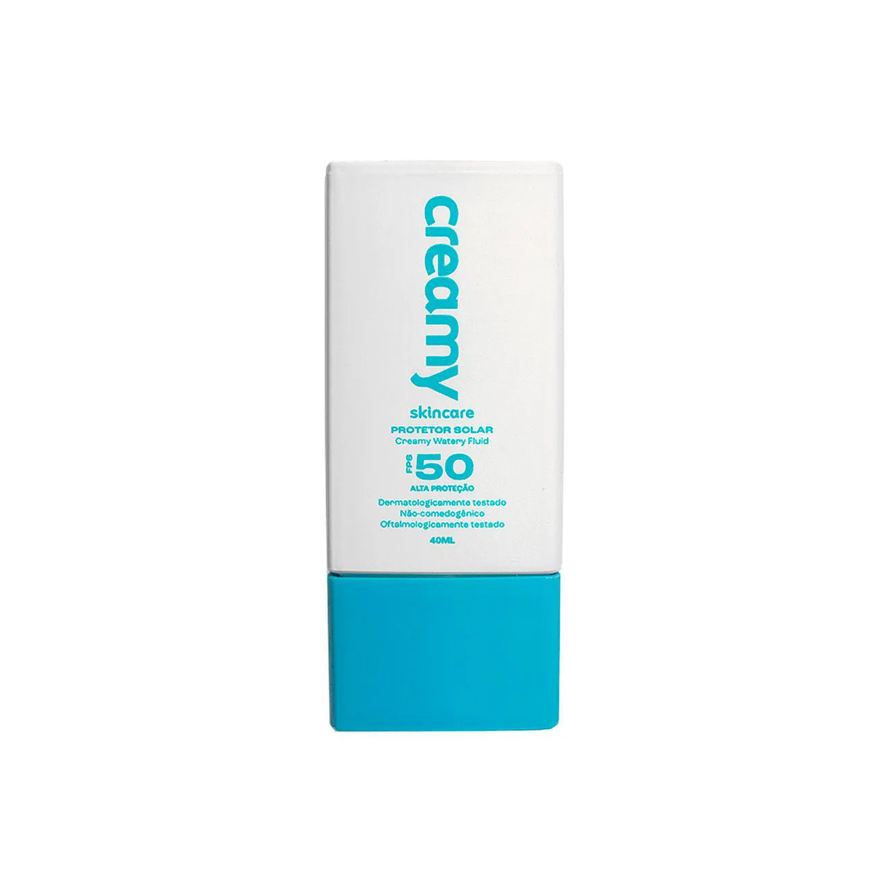 Creamy Protetor Solar Facial Cream Watery Fluid FPS 50 40ml