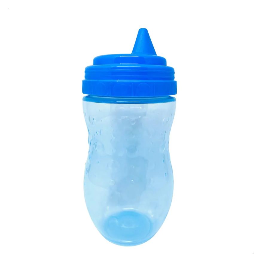 Ninet Copo Alto Relevo com Tampa Antivazamento 400ml Azul