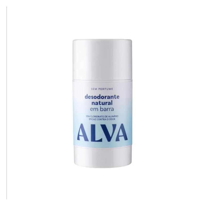 Alva Desodorante Natural em Barra sem Perfume 55g
