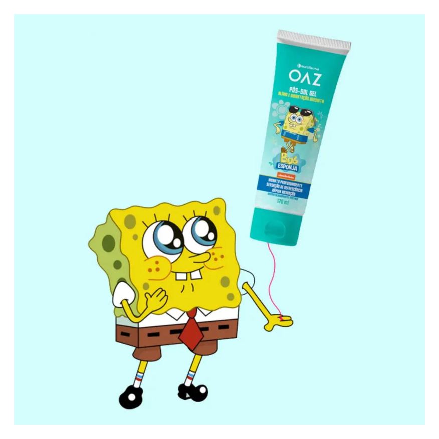 Gel Pós-Sol Infantil Oaz Bob Esponja 120ml