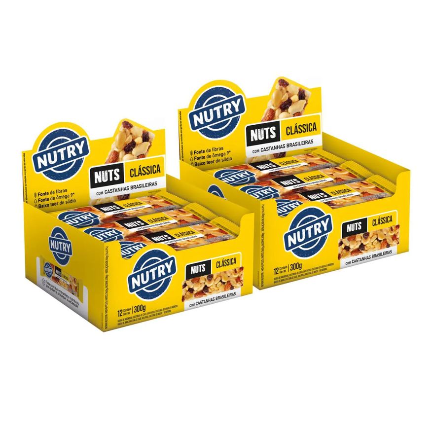 Nutry 2X Barra de Nuts Clássica 12 Unidades 25g