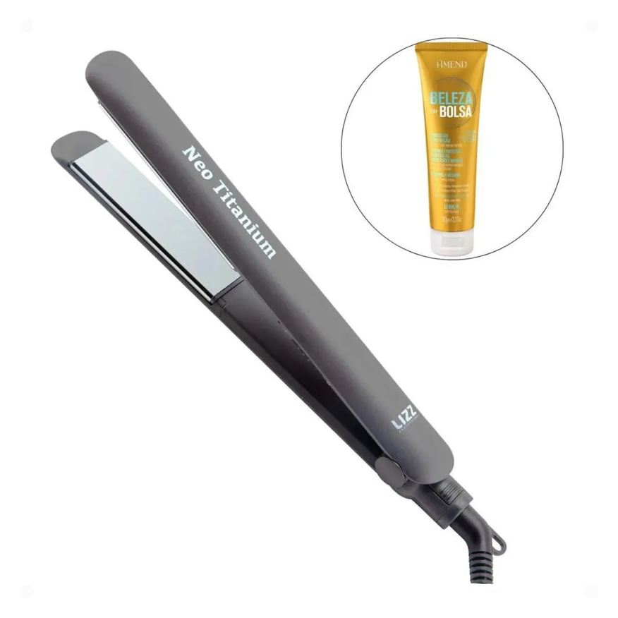 Lizz Prancha Neo Titanium Cinza 230°C Bivolt + Mimo
