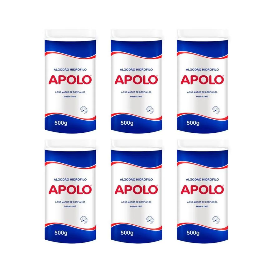 Apolo Algodao 500g - Kit C/ 6Un