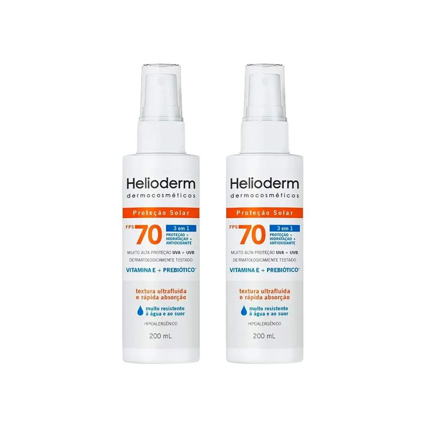 Kley Hertz Kit 2 Protetor Helioderm Spray Fps 70 - 200ml