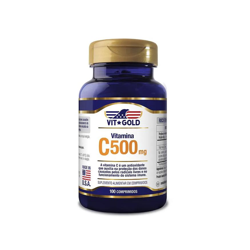 Vit Gold Vitamina C 500mg Vitgold 100 Comprimidos
