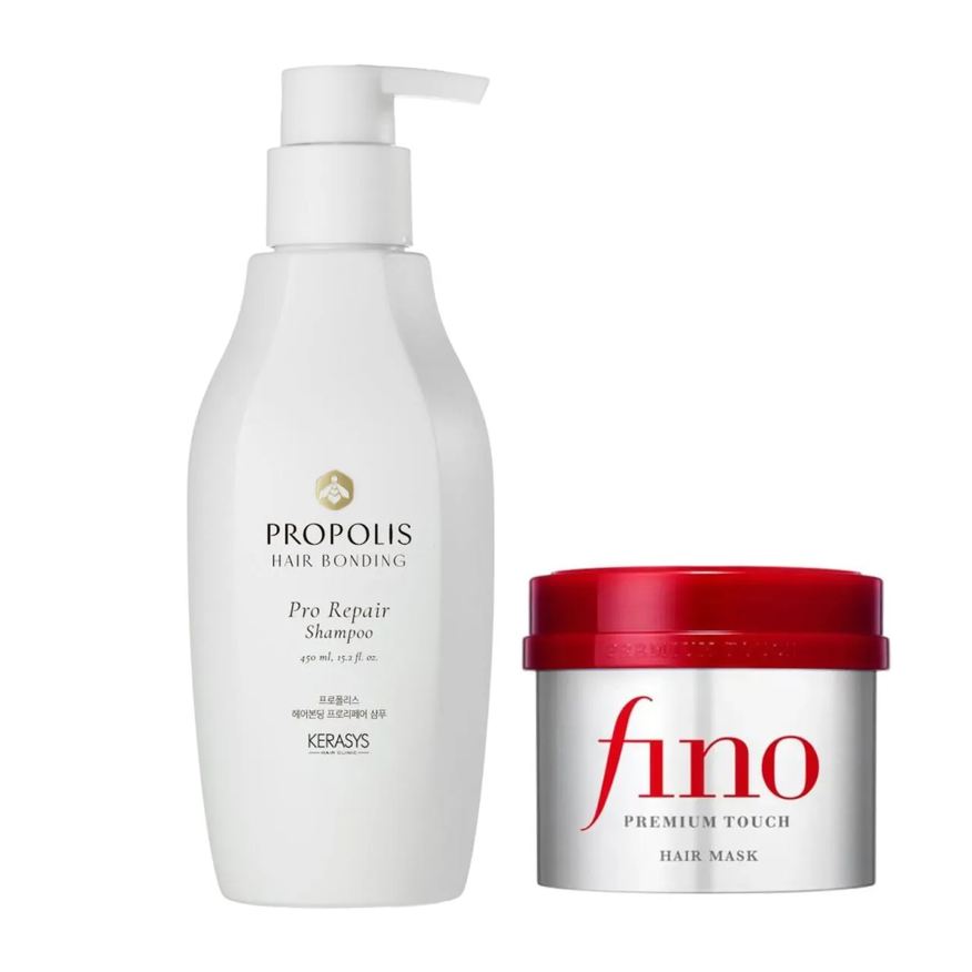 Kerasys & Fino Kit (Shampoo Própolis Pro Repair 450ml + Máscara Fino 230g)