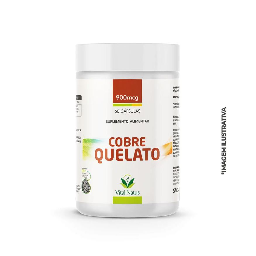 Vital Natus Cobre Quelato 900Mcg C/ 60 Capsulas