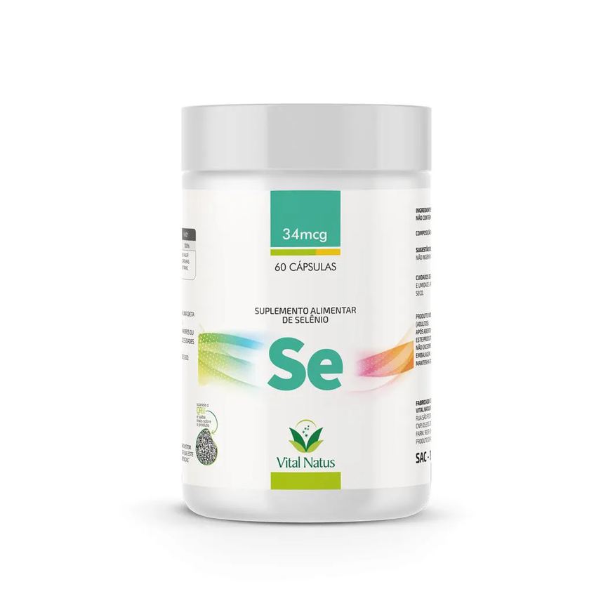 Vital Natus Selenio Quelato 500mg C/ 60 Capsulas