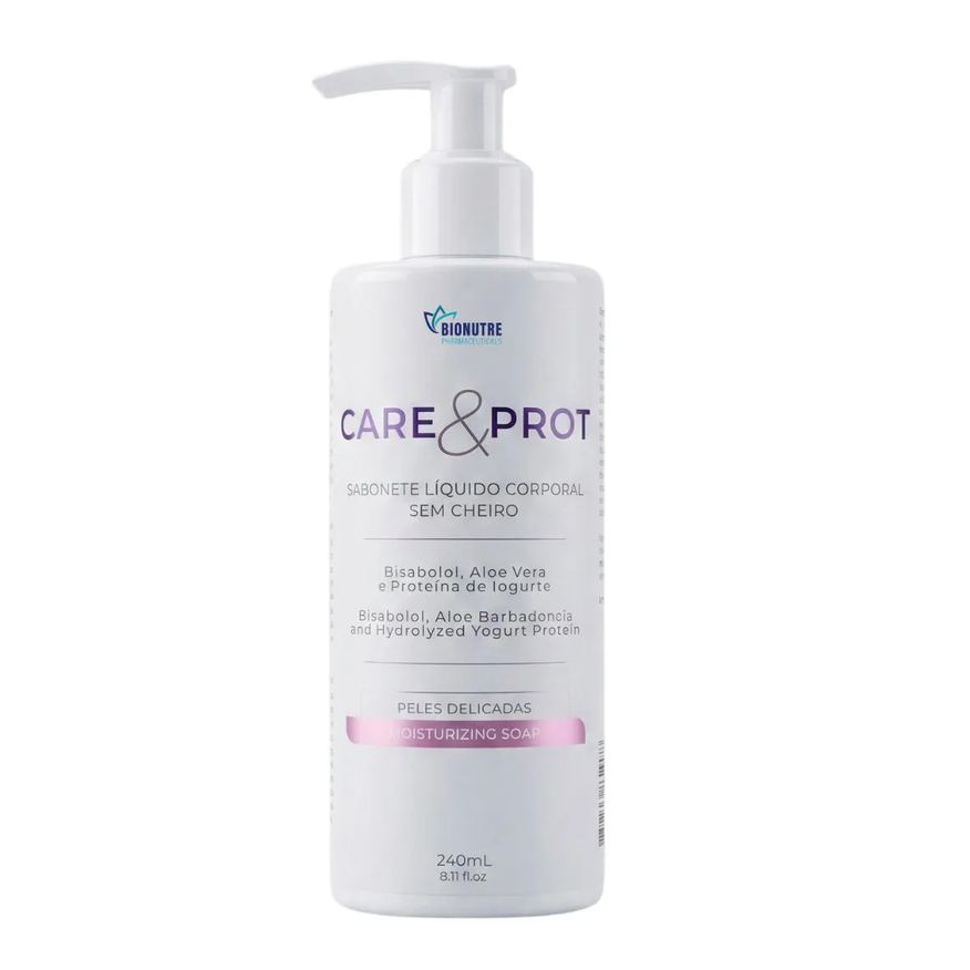 Bionutre Pharmaceuticals Sabonete Peles Sensíveis Care&Prot 240ml sem Cheiro - Quimioterapia e Radioterapia