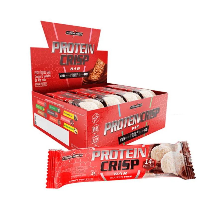 Integralmédica Protein Crisp Bar (12Uni) - Doce DE Coco