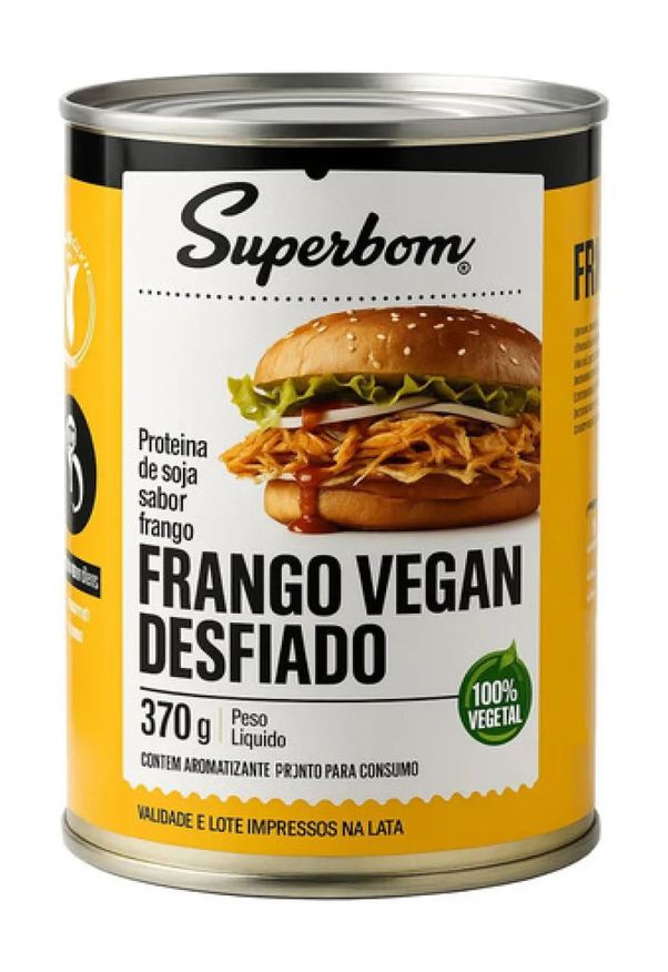 Superbom Frango Vegan Desfiado 370g