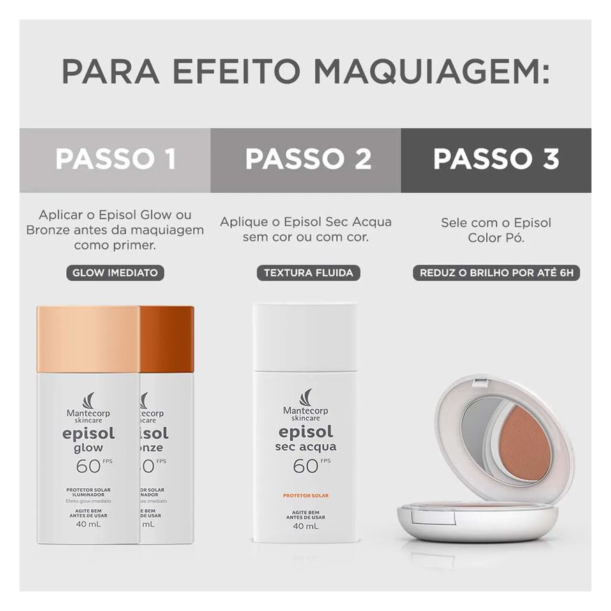 Episol Protetor Solar Iluminador Bronze FPS 60 40ml