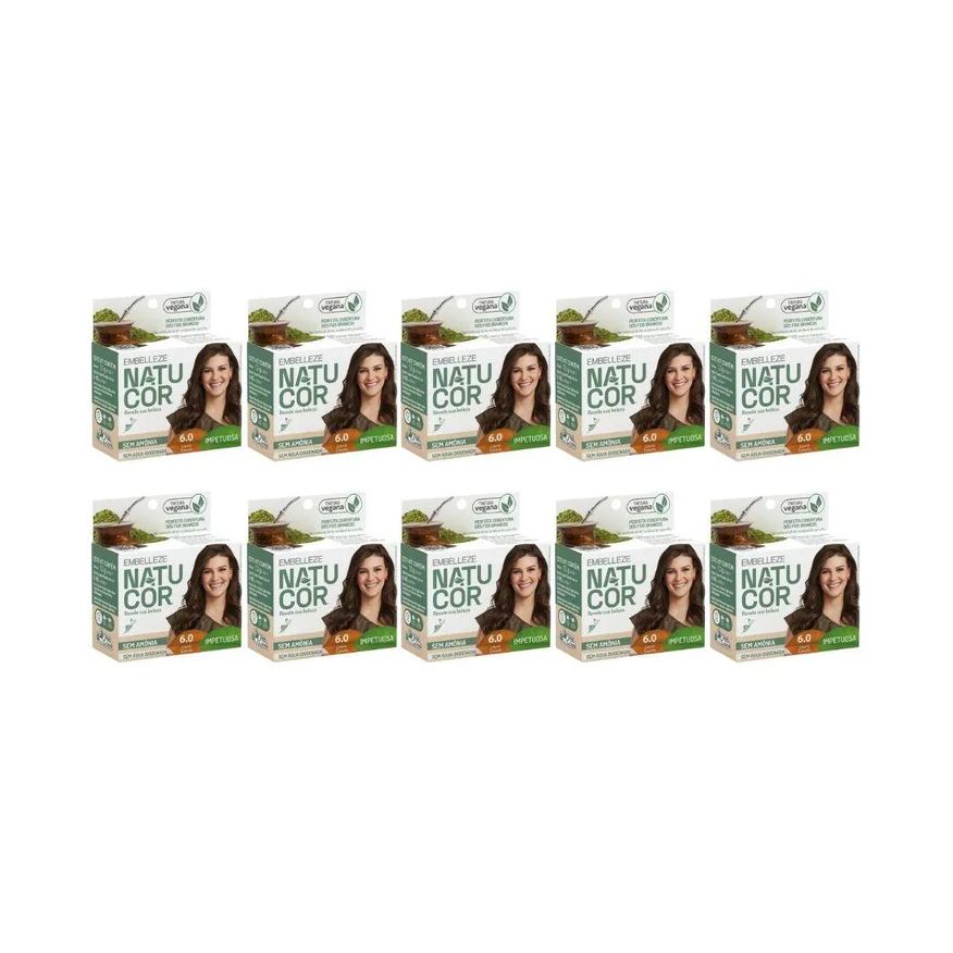 Embelleze Coloraçao Natucor 6.0 Louro Escuro - Kit C/10Un