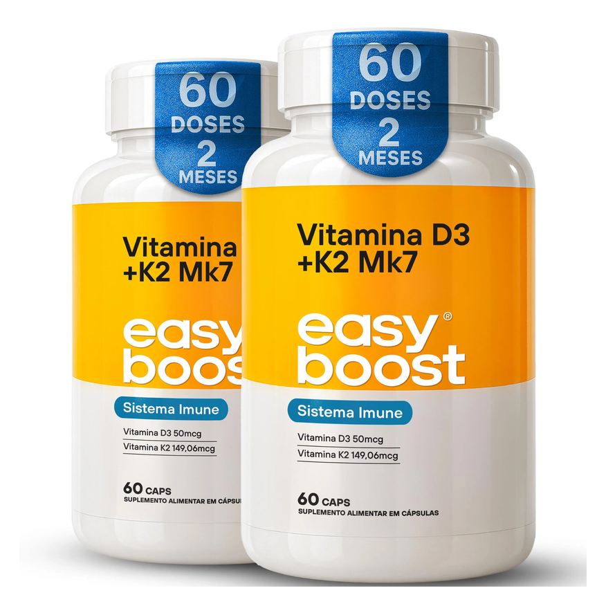 Easy Boost Vitamina D3 + K2 Mk7 2000ui 149mcg Kit 2x 120caps