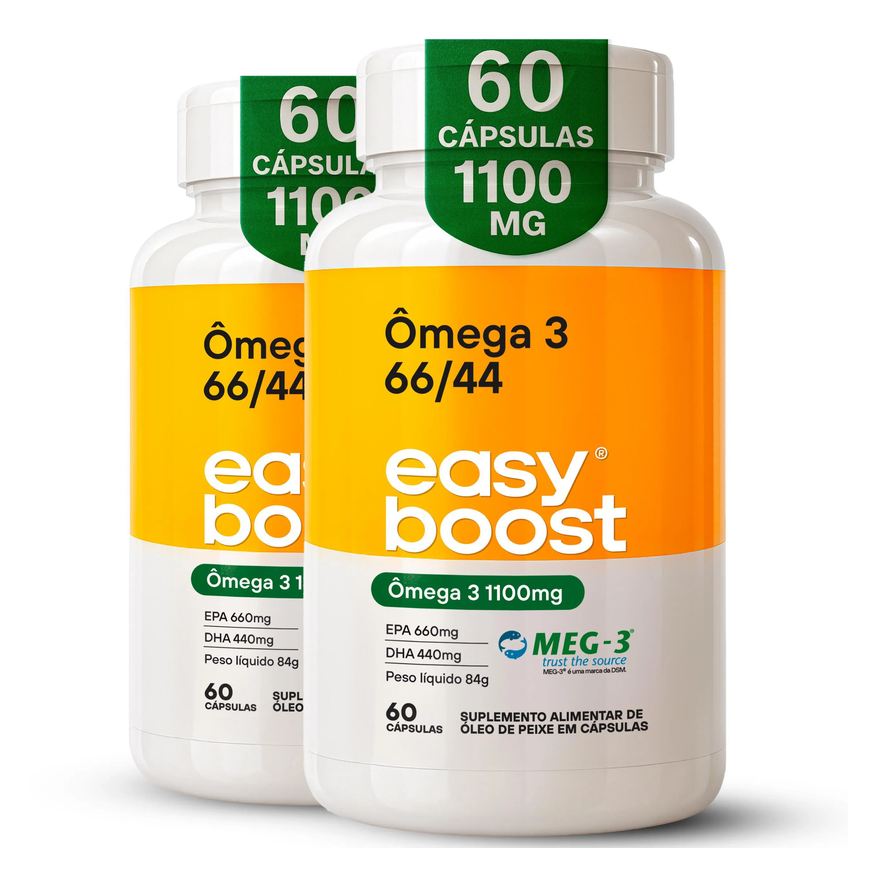 Easy Boost Ômega 3 66/44 Easyboost Epa 660 Dha 440 1100mg 120caps Kit2x