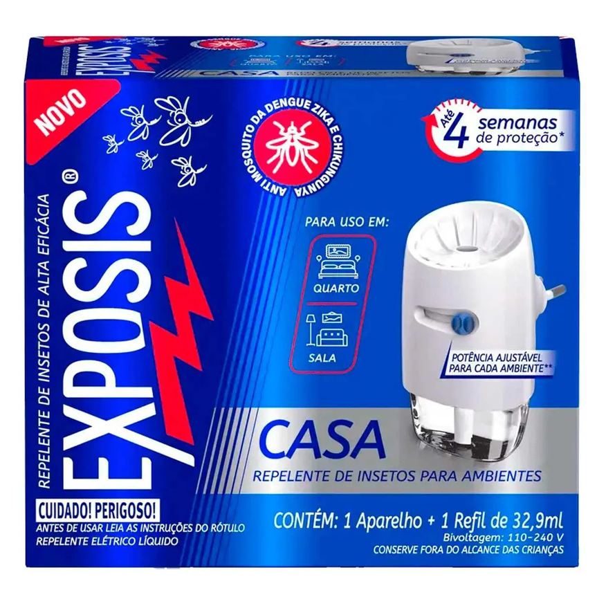 Aparelhos 2 Repelente Elétrico + Refil Exposis Casa 32,9ml