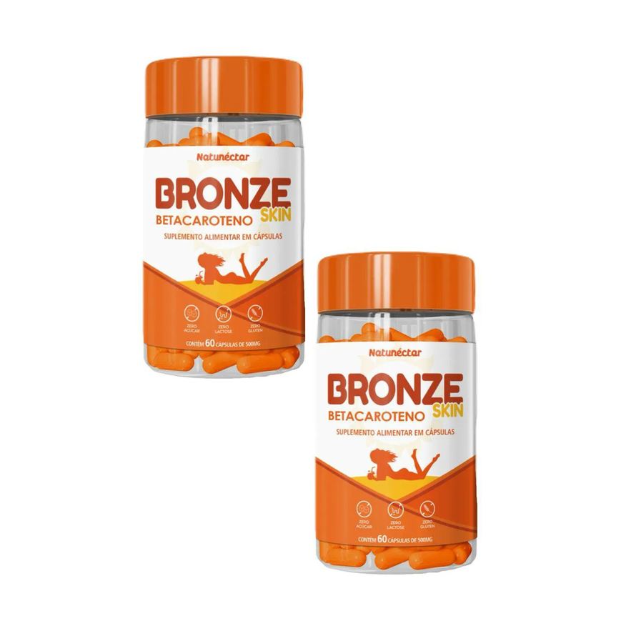 Natunéctar 2x Bronze Skin- Betacaroteno- 60 Cápsulas 500mg