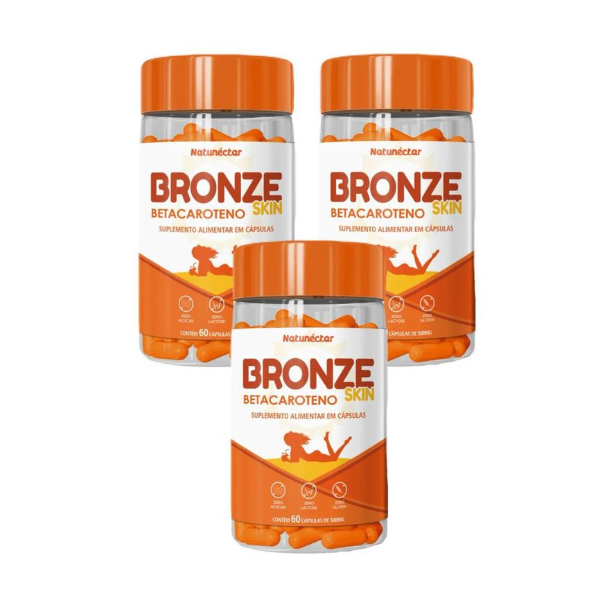 Natunéctar 3x Bronze Skin- Betacaroteno- 60 Cápsulas 500mg