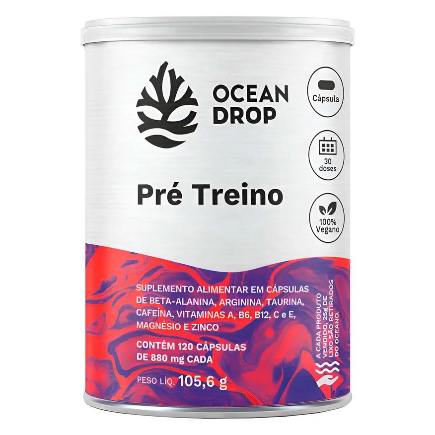 Ocean Drop Pré Treino em Capsula Vegano (120 Capsulas)