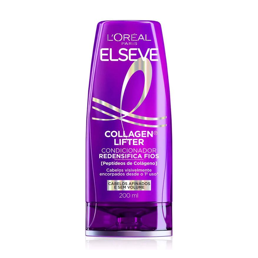 Elseve Condicionador Redensifica Fios Colágeno Lifter Redensificação e Maciez com Peptídeos de Colágeno 200ml