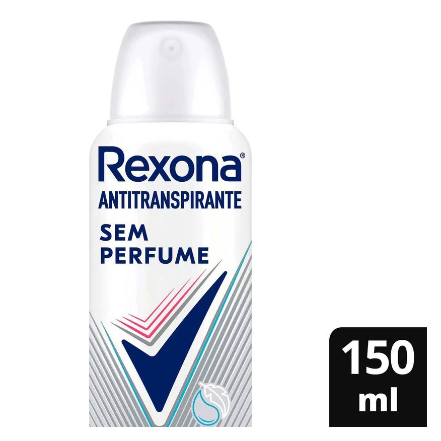 Rexona Desodorante Antitranspirante Aerosol Sem Perfume Feminino 72h 150ml