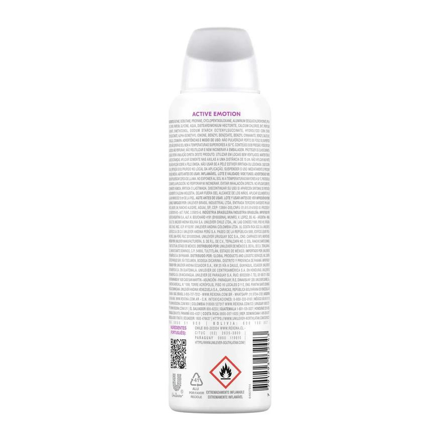 Rexona Desodorante Antitranspirante Aerosol Active Emotion Feminino 72h 150ml