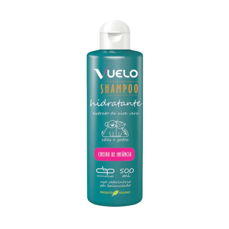 Vuelo Kit Shampoo Hidratante + Fluido Desembaraçador Cheiro de Infância Cães e Gatos