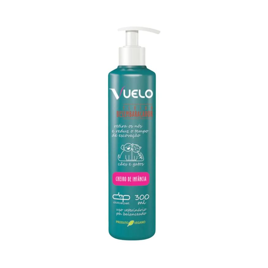 Vuelo Kit Shampoo Hidratante + Fluido Desembaraçador Cheiro de Infância Cães e Gatos