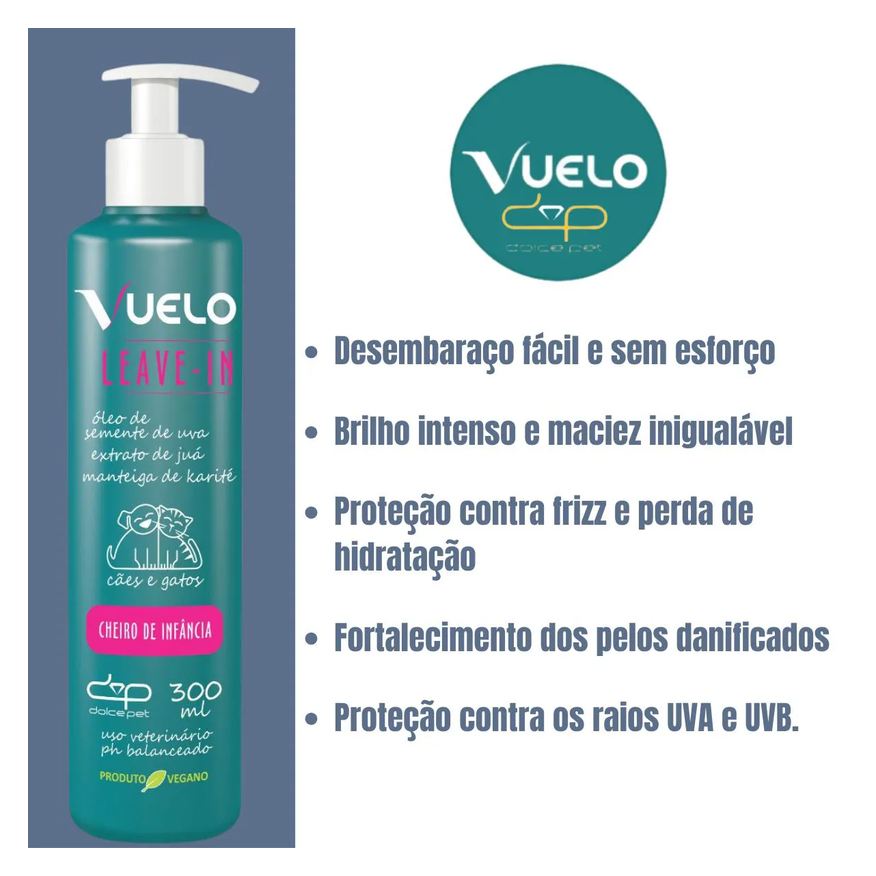 Vuelo Leave-In Cheiro de Infância para Cães e Gatos 300ml
