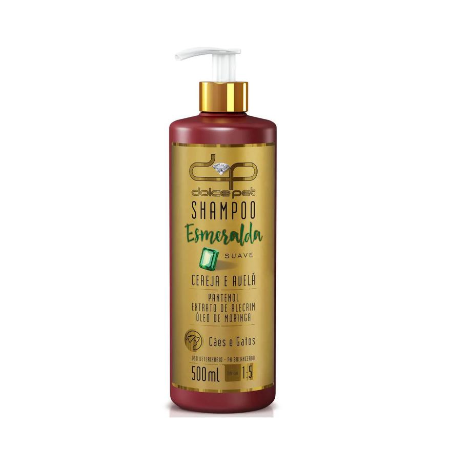 Shampoo Kit Suave + Condicionador Topázio Cereja e Avelã Dolce Pet para Cães e Gatos - 500ml