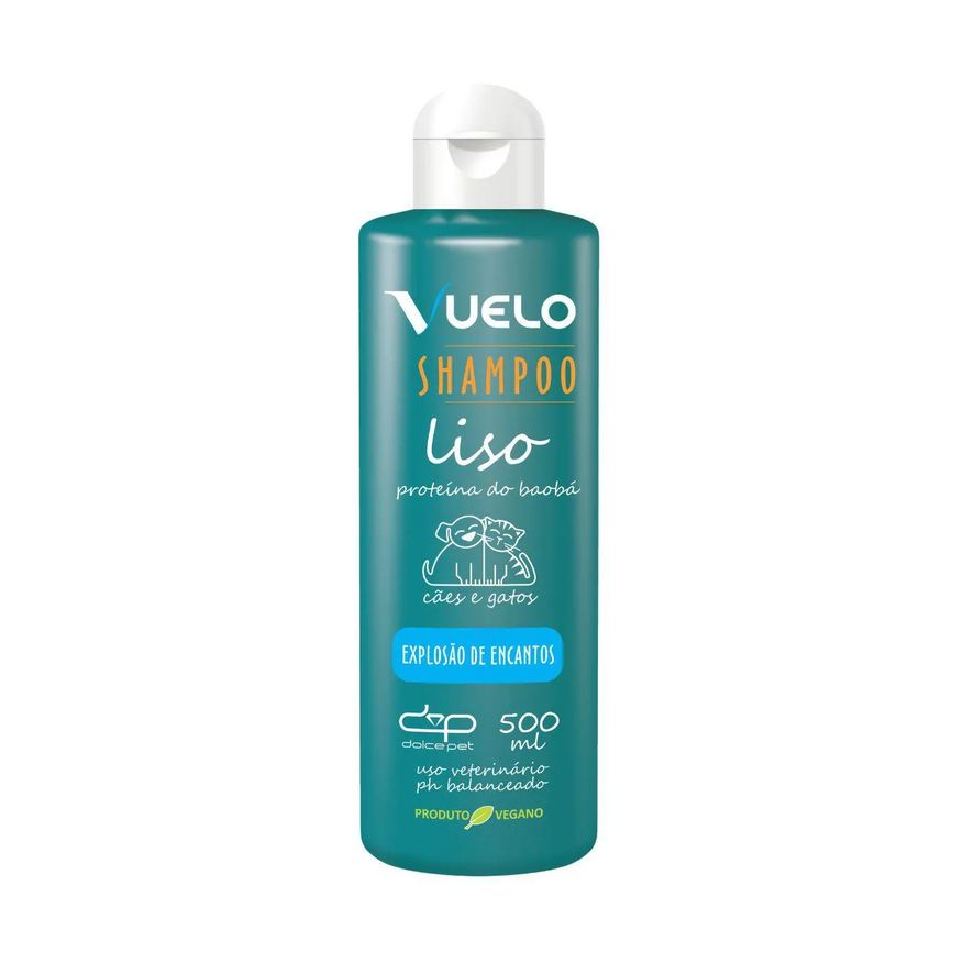 Vuelo Kit Shampoo Liso +Leave-In Explosão de Encantos para Cães e Gatos