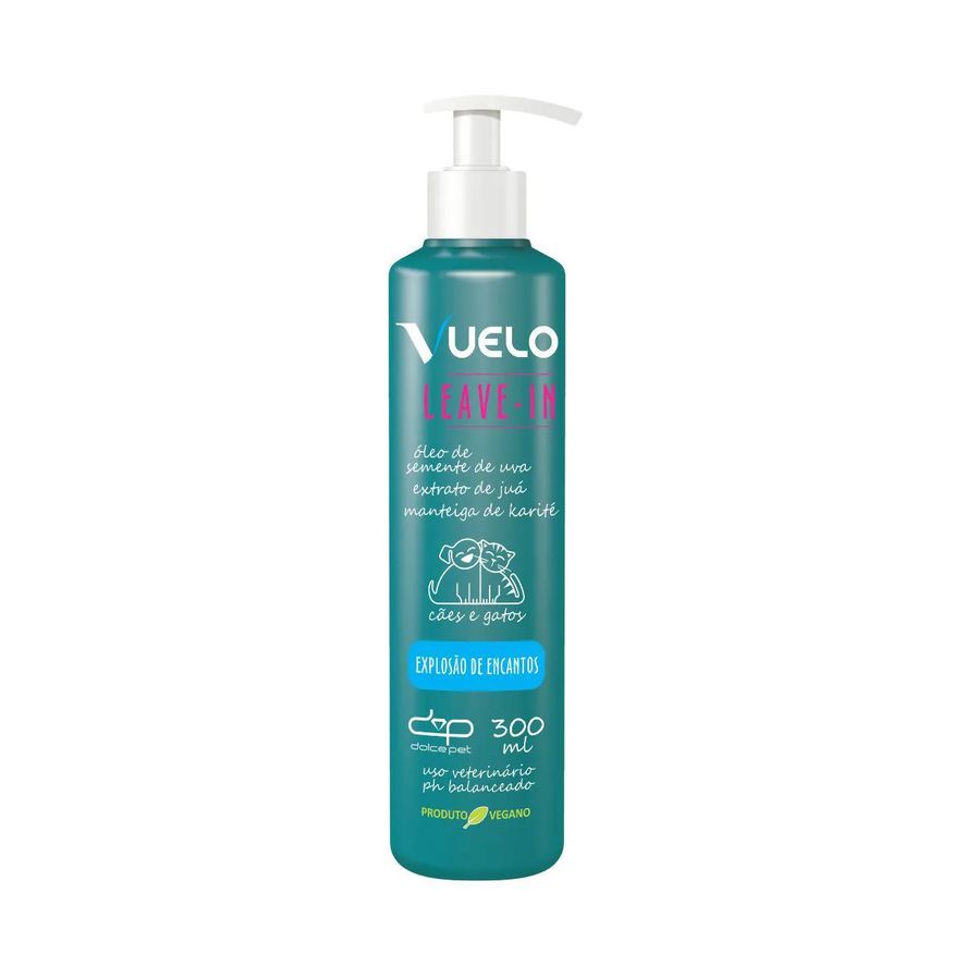 Vuelo Kit Shampoo Liso +Leave-In Explosão de Encantos para Cães e Gatos