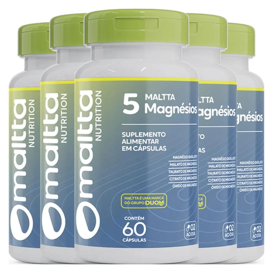 Maltta Nutrition Kit C5 Suplemento Magnésio 5 Tipos