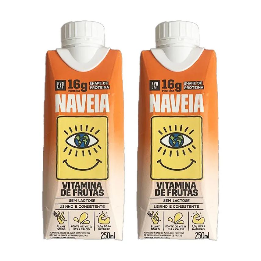Naveia Kit 2X: Shake Proteico Vegano Vitaminas de Frutas 250ml