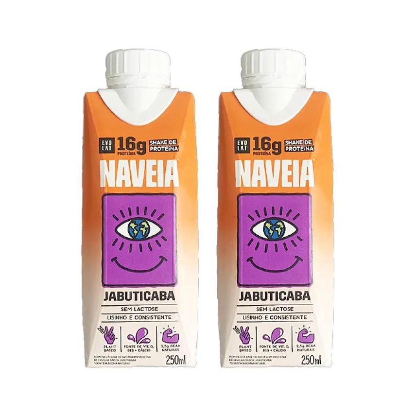 Naveia Kit 2X: Shake Proteico Vegano Jabuticaba 250ml